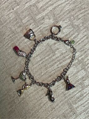 Y2K Lia Sophia Party Girl Charm Bracelet Vintage